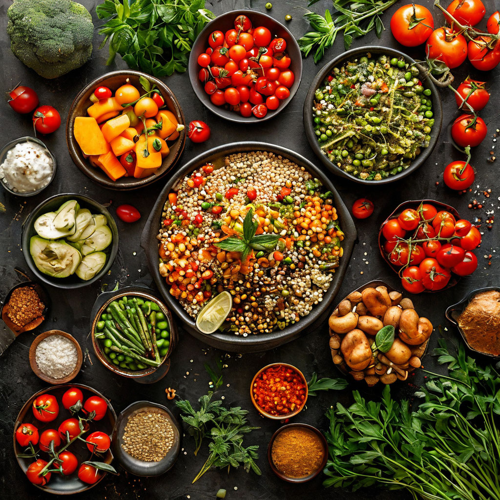 Вегетарианские блюда для набора мышечной массы.